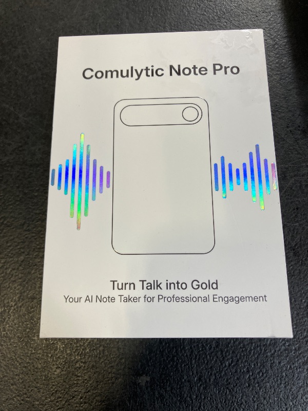 Photo 1 of Comulytic Note Pro AI Voice Recorder, Unlimited Transcribe & Summarize, AI Note Taking Recording Device w/Case, App Control, 113 Languages for Calls, Meetings, Lectures, Interviews, Black