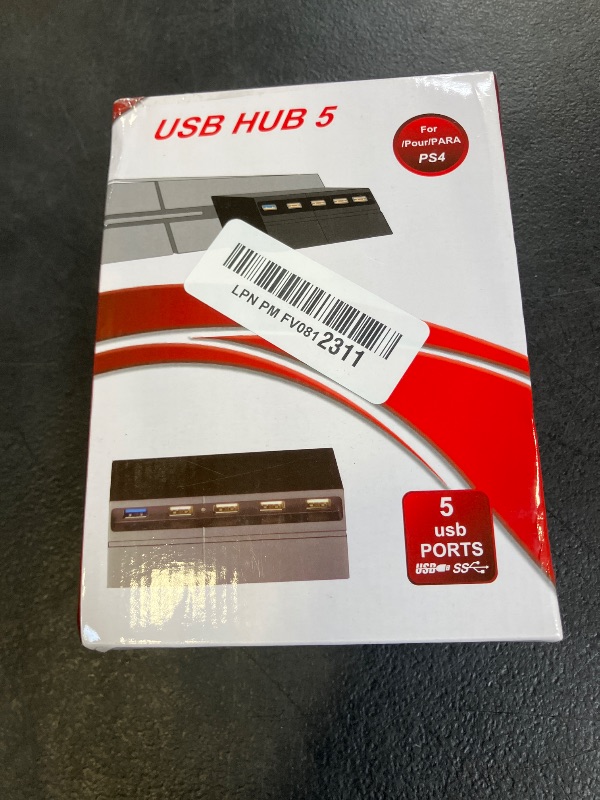 Photo 1 of TNP 5 Port USB Hub for PS4 - USB 3.0/2.0 High-Speed Extender Adapter Accessories Expansion Hub Connector Splitter Expander for PlayStation 4 Gaming Console (Not for PS4 Slim, PS4 PRO)