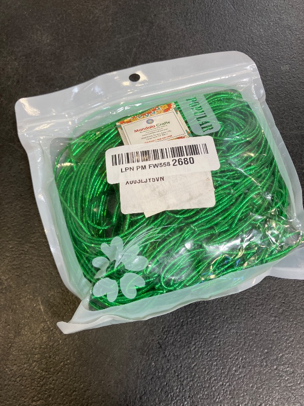 Photo 1 of Mandala Crafts 16 Inches Pre-Tied Stretch Loops with Pre Tied Bows from Elastic Ribbon - 100 Green Elastic Bows Boxes Bows Tags Gift Elastic Wrapping Cord String
