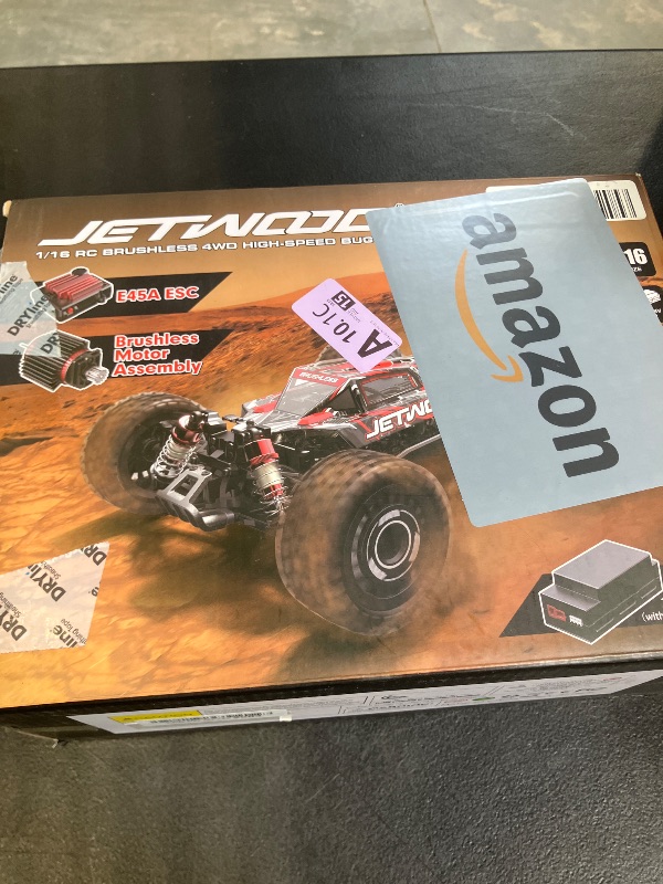 Photo 1 of Jetwood 1:16 Fast RC Car, Brushless 42MPH Remote Control Car for Adults - High Speed 4WD RTR RC Truck with 2 LiPo Batteries & DIY Body, JC16EP Red