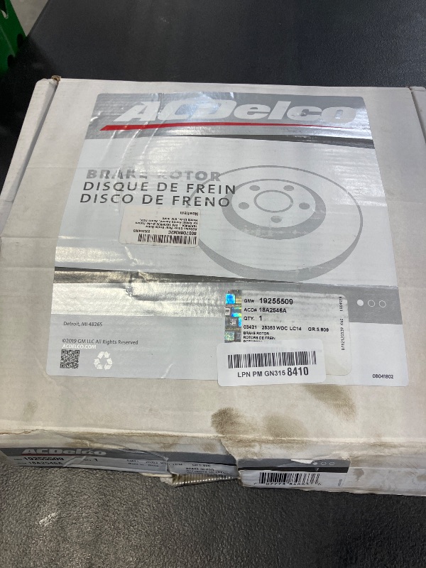 Photo 1 of ACDelco Silver Rear Brake Rotor 18A2546A | GM 19255509 Brake Rotors for Select Honda Accord, Acura RDX, Honda Civic, and more