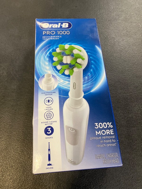 Photo 1 of Oral-B Pro 1000 Rechargeable Electric Toothbrush, White