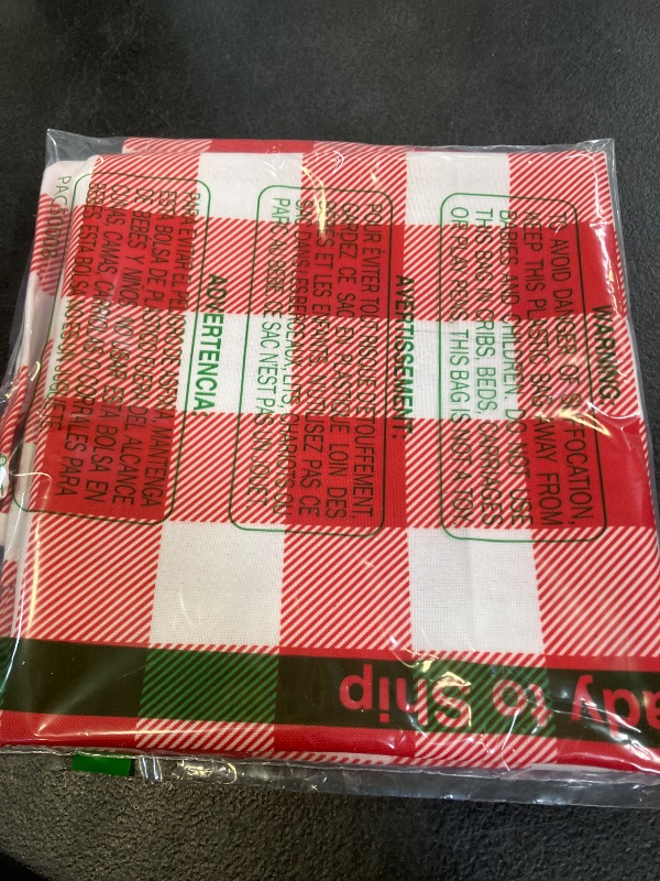 Photo 1 of Essifunia Waterproof Plaid Tablecloth Fabric - Square 25x25 Inch Classic Gingham Checker Buffalo Table Cover for BBQs, Parties