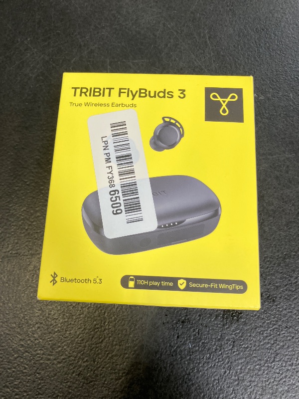 Photo 1 of Tribit Wireless Earbuds, 110H Playtime Bluetooth 5.3 IPX8 Waterproof Touch Control True Wireless Bluetooth Earbuds with Mic Earphones in-Ear Deep Bass Built-in Mic Bluetooth Headphones, FlyBuds 3