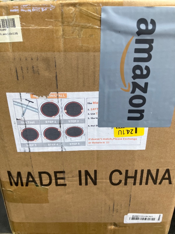 Photo 1 of Trampoline Mat Replacement?12.56FT Diameter Mat with 72 Rings?Fits 14FT Steel Frame,Fits 5.3"-5.7" Springs? Excluding Springs and Frame