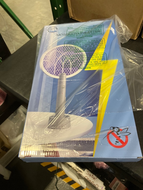 Photo 1 of Mosiller Electric Fly Swatter Racket, 4000V Bug Zapper with 1800mah Rechargeable Battery & Dual Modes, 2 in 1 Purple Mosquito Light Killer with 3-Layer Safety Mesh for Indoor Home Patio Camp(1 Pack)