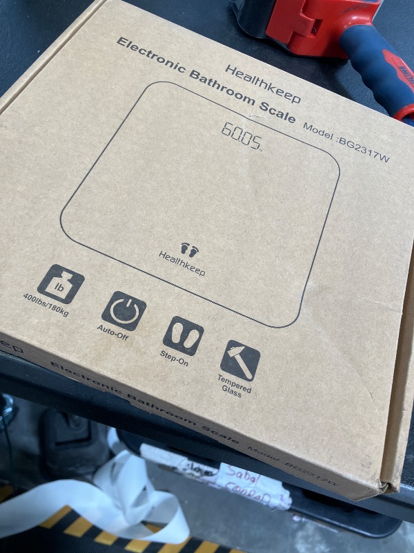 Photo 1 of Digital Bathroom Scale for Body Weight: High-Precision 4-Sensor Accuracy, LED Display, 400lb/180kg Capacity, Safe Rounded Corners, Batteries Included