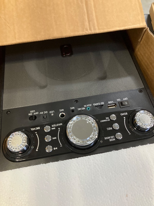 Photo 1 of HWWR Karaoke Machine, Portable Bluetooth 5.3 Speaker with 3 Wireless Microphones for Adults, PA System with Echo Adjustment, Support TWS/TF Card/USB/AUX/TVs Connected for Home Party/Outdoor/Events etc