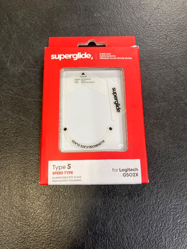 Photo 1 of Superglide Glass Mouse Skates - Super Smooth Glide, Polished Round Edge, Super Fast Gaming Mouse Feet with Durable Sole for Logitech G502 X (Type-S, White)