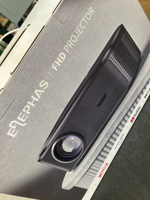 Photo 1 of Alvar Smart Projector 2026 Upgraded, 2500 ANSI, 4K Supported, Built in NetfIix App, DoIby Audio & 50W Speakers, Auto Focus, WiFi 6, Bluetooth 5.3, Home Theater & Outdoor Movie Projector, Black