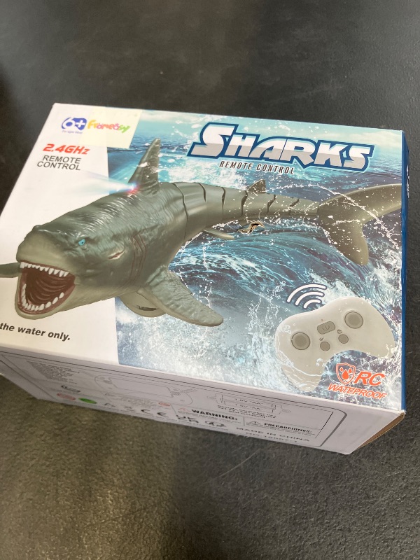 Photo 1 of flycites Remote Control Shark Water Toys for Pool, Summer Toys for Kids,Rechargeable Realistic Swimming Megalodon with Light, 2.4 GHz Gift for 6+ Year olds Boys Girls Adults