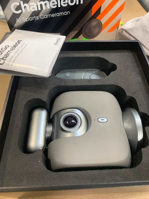 Photo 1 of XbotGo Chameleon AI Auto Sports Action Camera - 4K 60FPS Soccer Camera and Basketball Tracking Camera for Team Sports, Live Streaming, No Subscription, Works with iOS & Android (Lava Graphite)