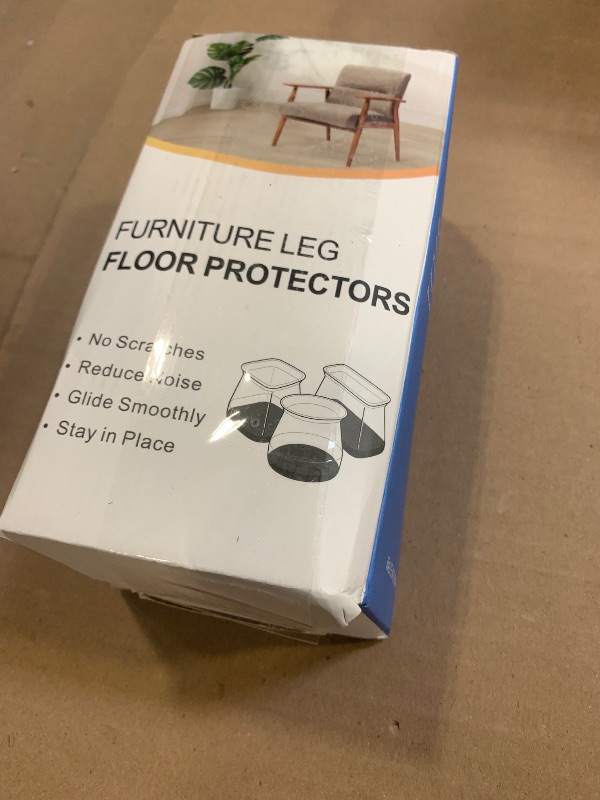 Photo 1 of 24 Pcs Chair Leg Floor Protectors for Hardwood Floors Silicone Covers Felt Pads Furniture Leg Caps Anti-Scratch Reduce Noise Fit (1-5/16" to 2")