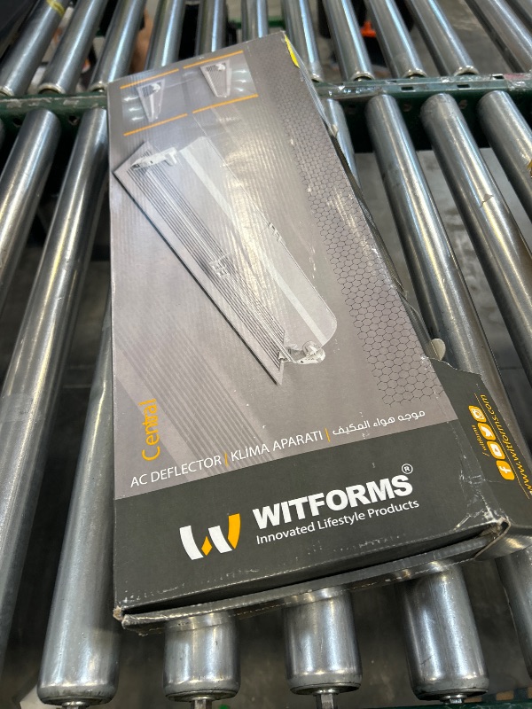 Photo 1 of WITFORMS CENTRAL Adjustable AC Air Deflector - 360° Rotatable - Extends 24" to 43" Length - Fits Most Standard Central Air Vents - Transparent Design - Measure Before Purchase