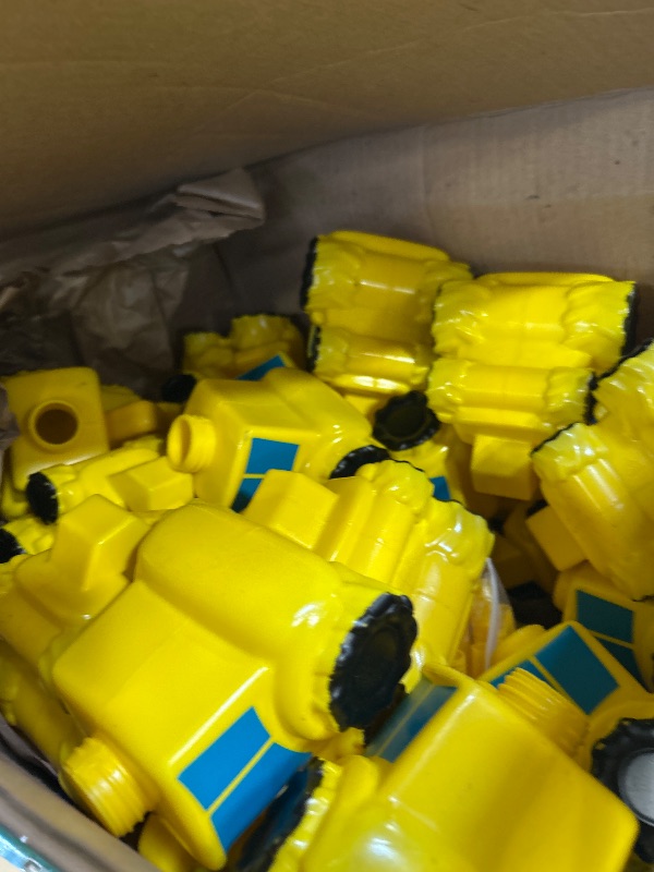 Photo 1 of Tanlade 24 Set Excavator Truck Cups with Straws, Tractor Birthday Party Decorations 10 oz Plastic Excavator Shape Cup Reusable Cups Construction Themed Party Favor for Kids Construction Car