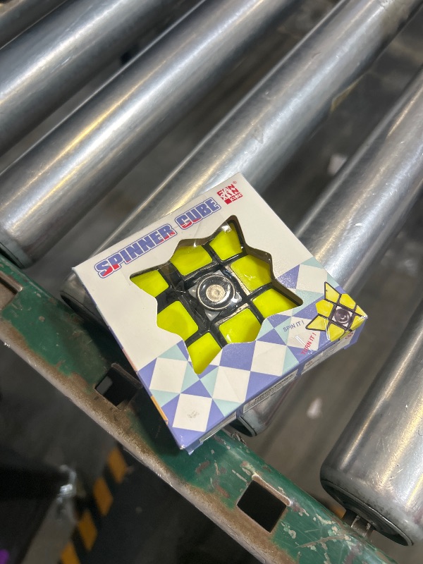 Photo 1 of TANCH Magic Spinner Cube 2 in 1 Stickerless Brain Teasers Magic Puzzle Spinning Top Cube Rotatable Stress Relief 1X3X3 Finger Speed Cube Floppy Anti-Anxiety Fidget Toys Game for Kids Adults