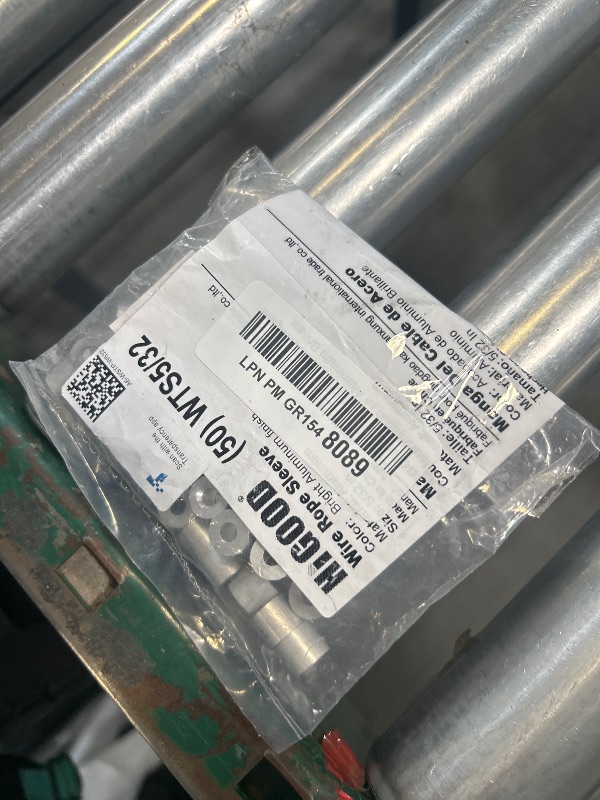 Photo 1 of HIGOOD Wire Rope Stop Sleeve, for Wire Rope Dia. 5/32", Aluminum Alloy, PK 50
