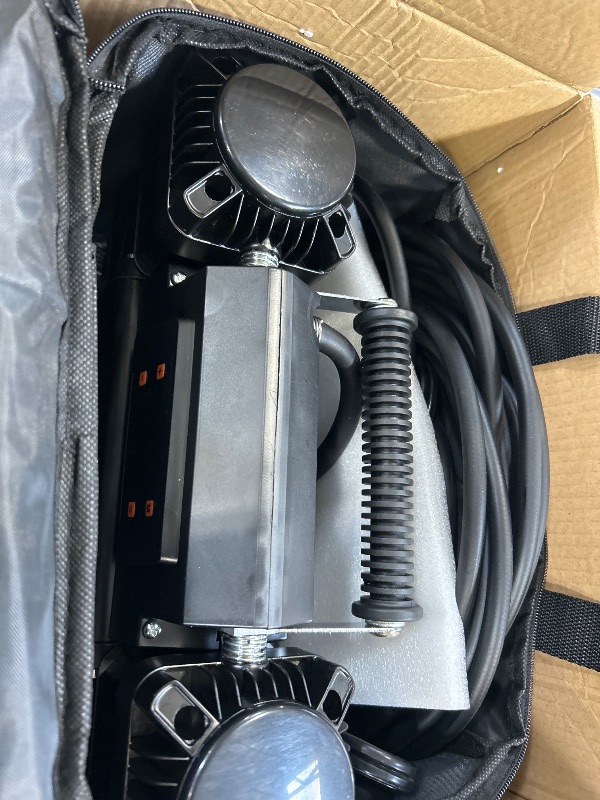 Photo 1 of Crispaire Dual Cylinder 12V Air Compressor 150 PSI 300 LPM – LCD Digital Display with Preset Pressure Heavy Duty Portable Tire Inflator for Truck SUV Off Road Jeep 1200W Fast Inflation No Overheating