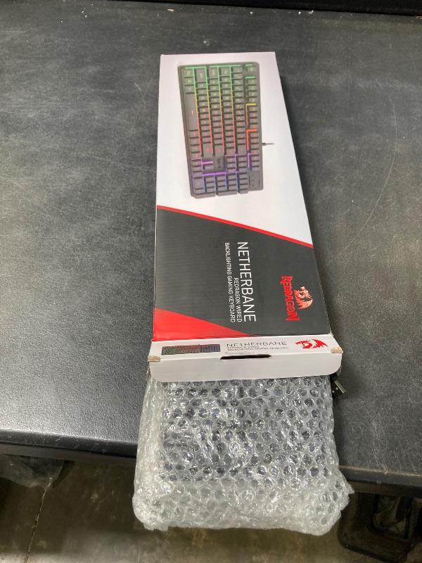 Photo 1 of Redragon K521 Upgrade Rainbow LED Gaming Keyboard, 104 Keys Wired Mechanical Feeling Keyboard with Multimedia Keys, One-Touch Backlit, Anti-Ghosting, Compatible with PC, Mac, PS4/5, Xbox