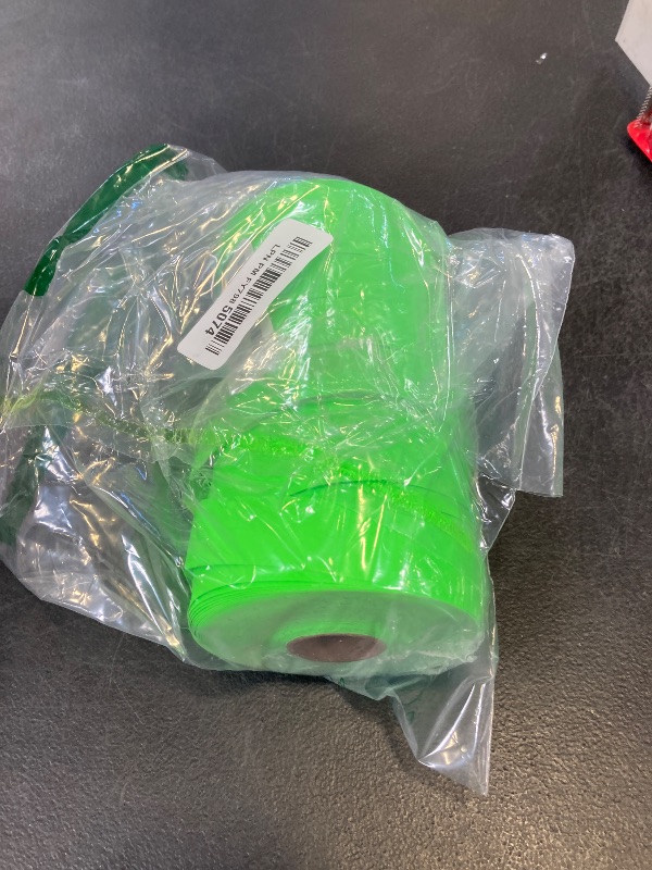 Photo 1 of Perco Fluorescent Green Pricing Labels - 14,000 Price Marking Labels for Monarch 1136 Price Gun with Ink Roll Included - 8 Rolls Value Pack, 1 Sleeve - Made in USA