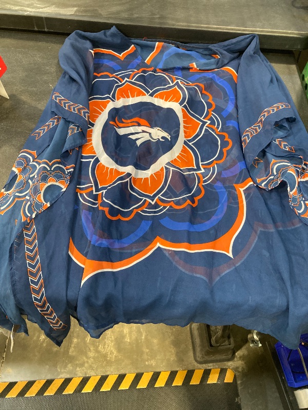 Photo 1 of Littlearth NFL Denver Broncos Caftan Flower, Team Color, 32" x 42"
