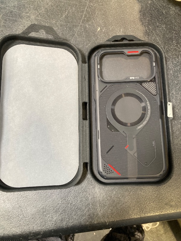 Photo 1 of Aulumu A17 iPhone 17 Pro Max Case | MagSafe Compatible | Touch-Sensitive Buttons | Integrated Drop Protection | Military-Grade Outdoor Design Black