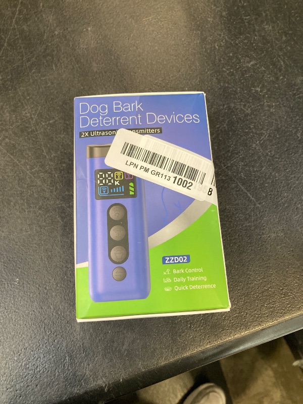 Photo 1 of Dog Bark Deterrent Device, 65 FT Range,3X Ultrasonic Bark Deterrent Device & Ultrasonic Dog Trainer - Anti-Barking Device with Color Display, Safe & Effective Alternative to Bark Collars -Blue