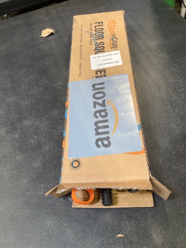 Photo 1 of CLEANHOME Rubber Floor Squeegee for Concrete Floor, Tile Floor, Metal Aluminium Heavy Duty Garage Shower Floor Squeegee Broom for Removing Water, Commercial Scrubber Mop with Extendable Long Handle