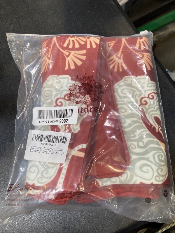 Photo 1 of patdrea Designer Chinoiserie Throw Pillow Covers 18x18 Inch Pack of 2,Vintage Festive Red Velvet with Zodiac Tiger Pattern,Decorative Square Pillowcases Cushion for Bed Living Room Outdoor Car
