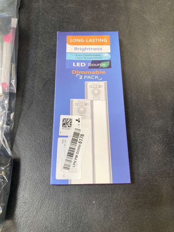 Photo 1 of Under Cabinet Lighting, LED Motion Sensor Light Indoor, 2200mAh USB Rechargeable Closet Lights Battery Operated, Stick On Magnetic Wireless Dimmable Under Counter Lights for Kitchen(2 Pack)