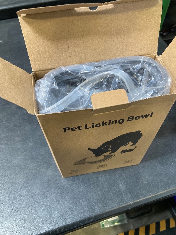 Photo 1 of PetsHome Slow Feeder Dog Bowls & Lick Mat for Liquid and Thick Treat, Anti-Slip Dog Lick Bowl with Interactive Rolling Ball, 5/6 Cup Pup Licking Toy for Large Medium Small Dogs and Cats Gray