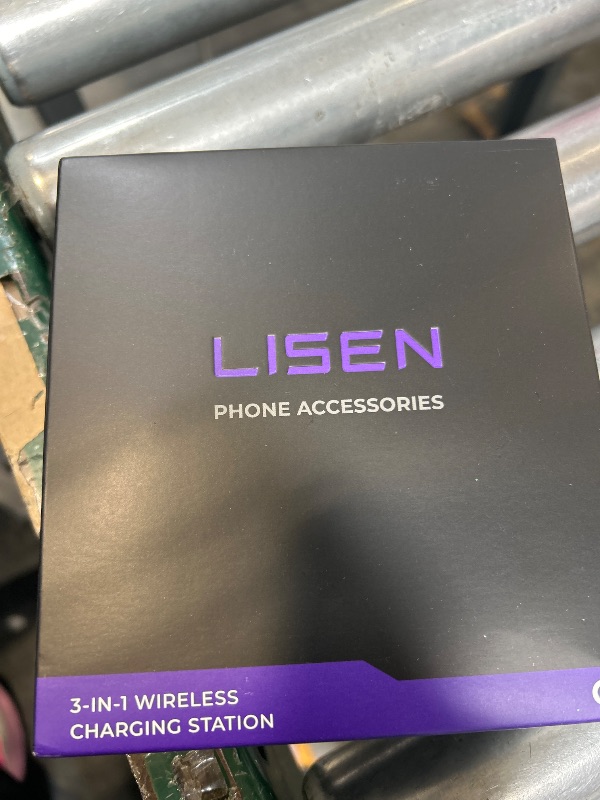 View 2 of LISEN [Ultra-Fast 25W] 3-in-1 Charging Station for Apple, Qi2.2 25W Foldable Wireless MagSafe Charger Stand for iPhone 17/16/15/14/13 Pro Max, Apple Watch&AirPods, Travel Portable with 45W Adapter
