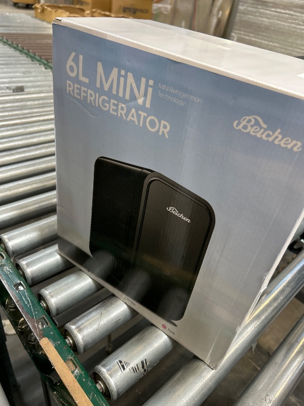 Photo 1 of BEICHEN Mini Fridge, 6 Liter / 8 Can Small Refrigerator for Bedroom, Car, Office & Dorm, 110V AC/DC Portable Thermoelectric Cooler & Warmer for Skincare, Food, Drinks, Black