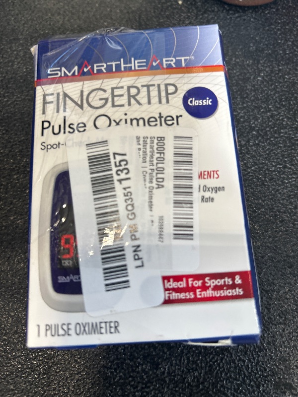 Photo 1 of SmartHeart Fingertip Pulse Oximeter 1 Each 11-50K