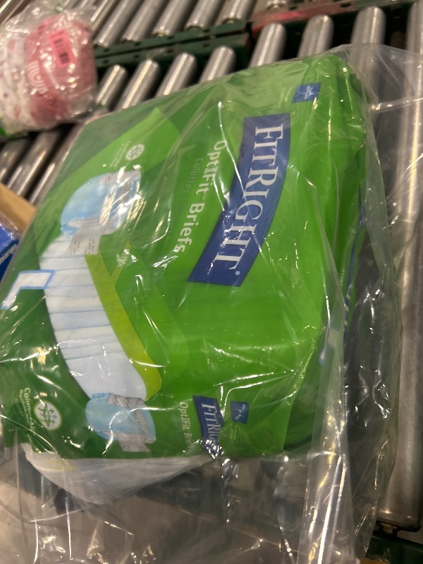 Photo 1 of FitRight Adult Diapers, Extra Heavy Absorbency, L (Waist Size 44in-56in), 20 Count, OptiFit Incontinence Briefs for Men and Women, Disposable, Moisture Wicking, Leak Protection,