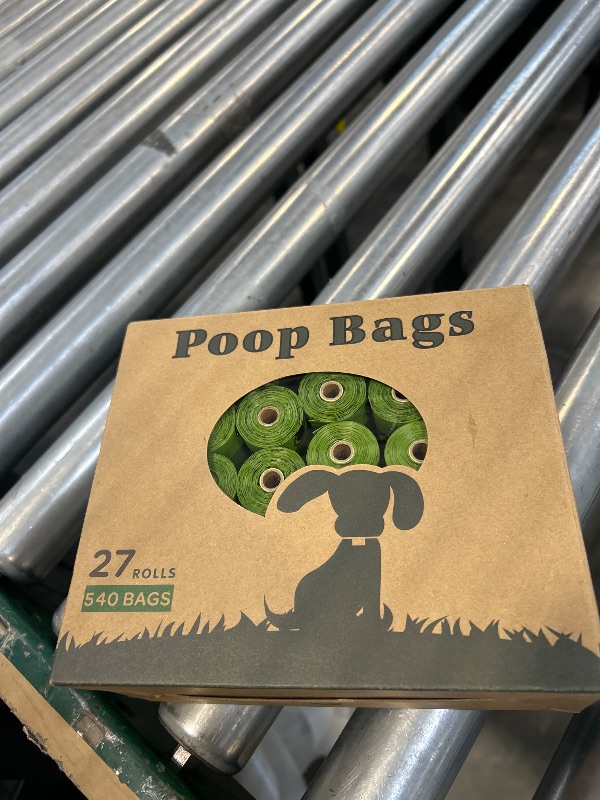 Photo 1 of Dog Poop Bags Rolls: Leak-Proof Poo Bag with Dispenser – Large Unscented Poop Bags for Doggy Dogs (450 Count)- Green