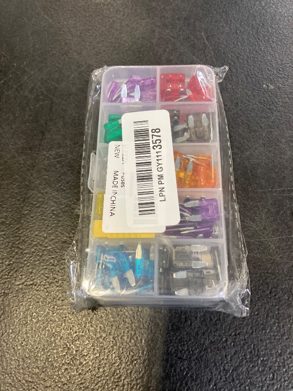 Photo 1 of LLEZZA 120 Pieces Mini Fuse Kit, Car Fuses Assortment Kit -Mini Size(2A/3A/5A/7.5A/10A/15A/20A/25A/30A/35A), Fuses Automotive kit for Cars, Trucks, Motorcycle, Camper, SUV