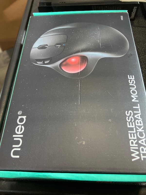 Photo 1 of Nulea M501 Wireless Trackball Mouse, Rechargeable Ergonomic, Easy Thumb Control, Precise & Smooth Tracking, 3 Device Connection (Bluetooth or USB Receiver), Compatible for PC, Laptop, Mac, Windows.