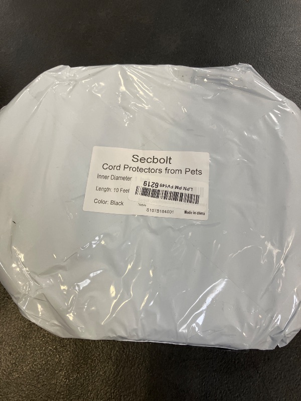 Photo 1 of Secbolt Cord Protectors from Pets No Chew, 10ft - 1 inch Ultra Durable Cord Covers for Pets, Bite-Resistant Cable and Wire Protector for Cats, Dogs, Rabbits - Black