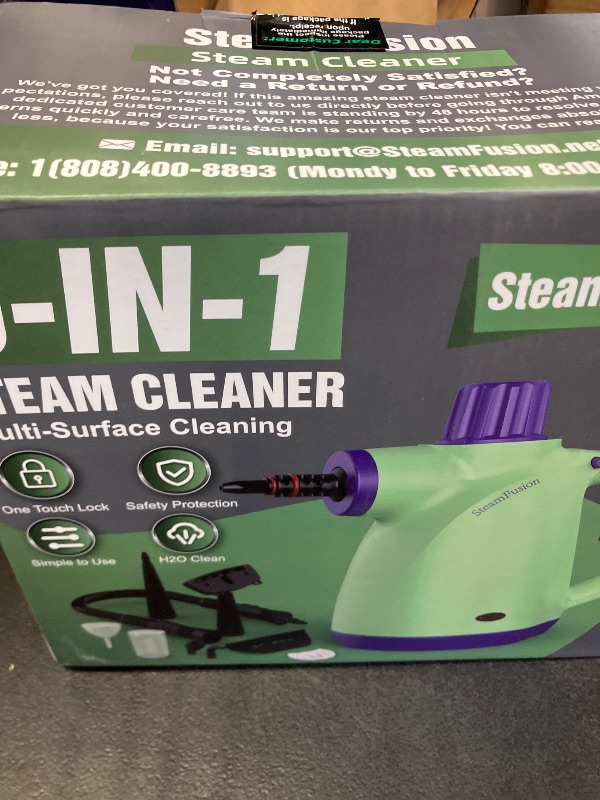Photo 1 of 1050W Powerful Steam Cleaner with 9pcs Accessories & Safety Lock, Quick Heating Pressurized Handheld Steam Cleaner for Home, Multi-Surface Steamer Cleaner for Car, Window, Bathroom, Grout and More