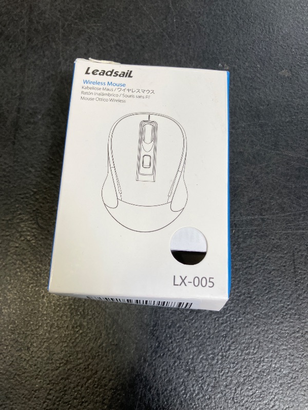 Photo 1 of LeadsaiL Wireless Slim Cordless Mouse, 2.4G USB Optical Mouse with 4 Buttons, Less Noise for Laptop, Desktop, MacBook