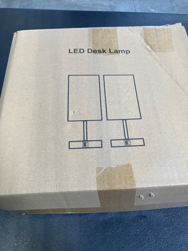Photo 1 of Smart Bedside Table Lamp Set of 2 with Wireless Charger & USB Port - Touch Control LED Desk Lamp for Bedroom, Dimmable Wooden Nightstand Lamp with Fabric Shade for Living Room, Kid's Room,(Cream)