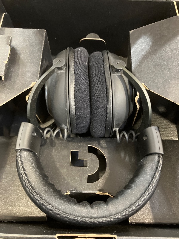 Photo 1 of Logitech G Pro X Wired Gaming Headset: Blue VO!CE Detachable Boom Mic, DTS 7.1, 50 mm Drivers, USB/3.5mm Aux, Spare Memory Foam Ear Pads, USB DAC & Bag Included - Black