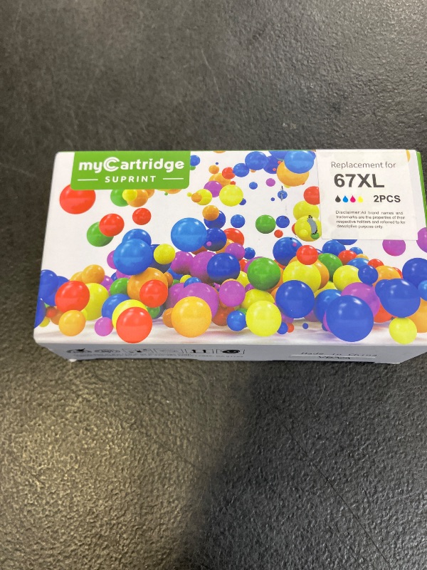 Photo 1 of 67XL Ink Cartridges Black/Color Combo Pack Replacement for HP Ink 67 67XL HP Printer Ink High Yield Works with DeskJet 2755e 2855e 2700 2800e 2700e 4255e 4155e Envy 6055e 6000 6455e 6400 (2-Pack)