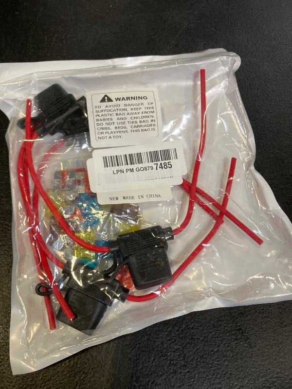 Photo 1 of Anyongora 4 Pack 14AWG Inline Fuse Holder, Waterproof Fuse Holder with 20 Pcs Standard Car Fuses, Kit with 20 ATC/ATO Blade Fuses, Upgraded in Line Fuses Holders 12v for Marine Auto