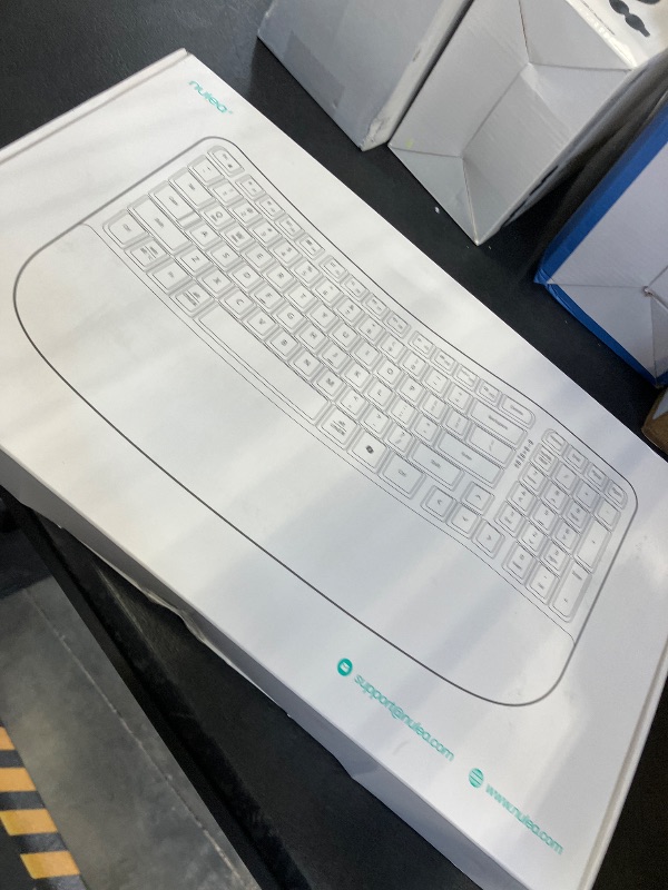 Photo 1 of Nulea RT08 Wave Keys Wireless Ergonomic Keyboard with Cushioned Palm Rest, 2.4GHz Ergo Cordless USB Computer Keyboard, Comfortable Natural Typing, for Laptop, Mac, Windows Black