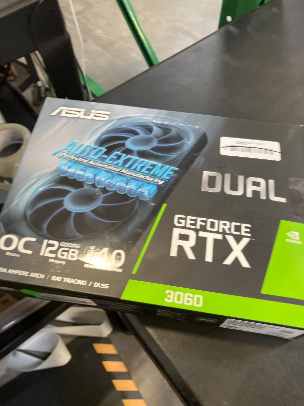 Photo 1 of ASUS Phoenix NVIDIA GeForce RTX 3060 V2 Gaming Graphics Card- PCIe 4.0, 12GB GDDR6, HDMI, DisplayPort 1.4a, Axial-tech Fan Design, Protective Backplate, Dual ball fan bearings, Auto-Extreme (Renewed)