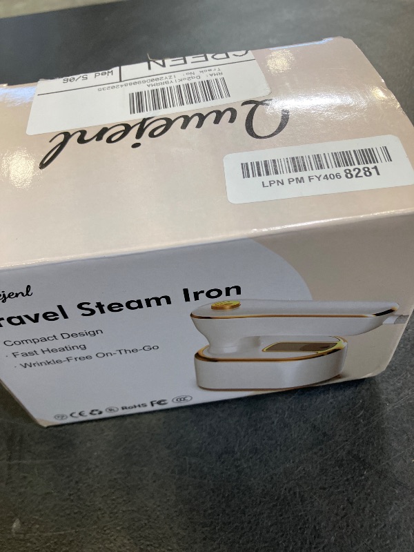 Photo 1 of Travel Steamer Iron for Clothes Mini - Portable Ironing Machine Travel Small Size Portable Steamer Travel College Dorm Home Essentials (White)