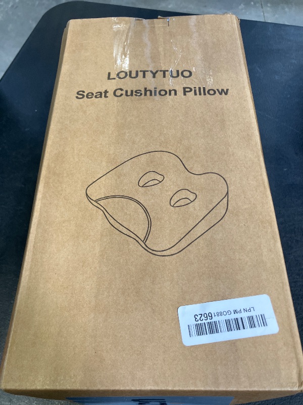 View 2 of LOUTYTUO Seat Cushion Pillow,100% Memory Foam and Washable Cover,for Office Chair,Car Seat and Wheelchair, Soft Support Seat Cushion