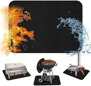 Photo 1 of 24×31 inches Under Grill Mats for Outdoor Grill, Tabletop Heat Resistant Fire Pit Mats for Countertop and Patio Protection-Fireproof & Waterproof & Oil Proof
